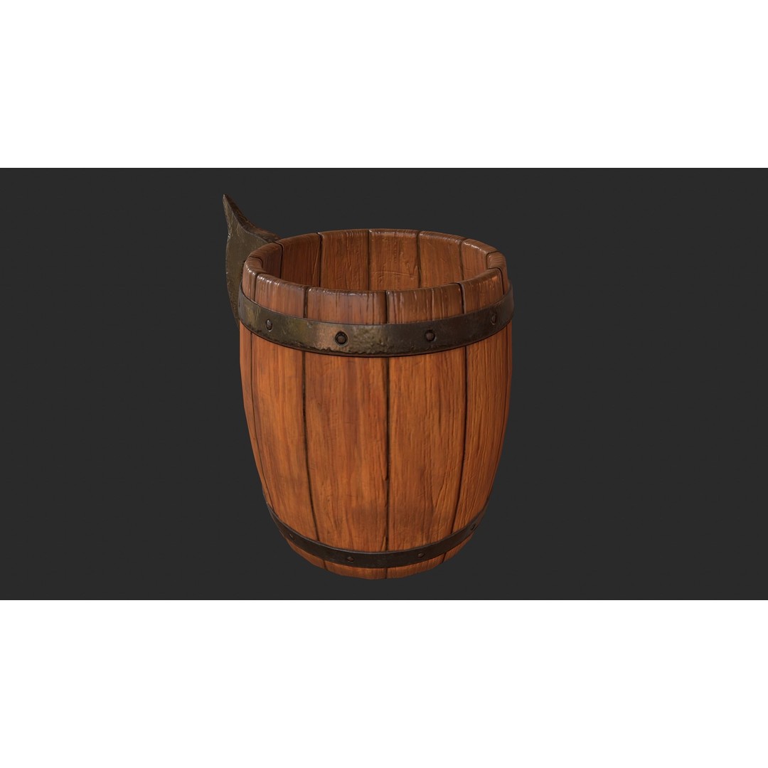 Beer Mug 3D Model – Low Poly Game Ready Asset, FBX, OBJ - View 16