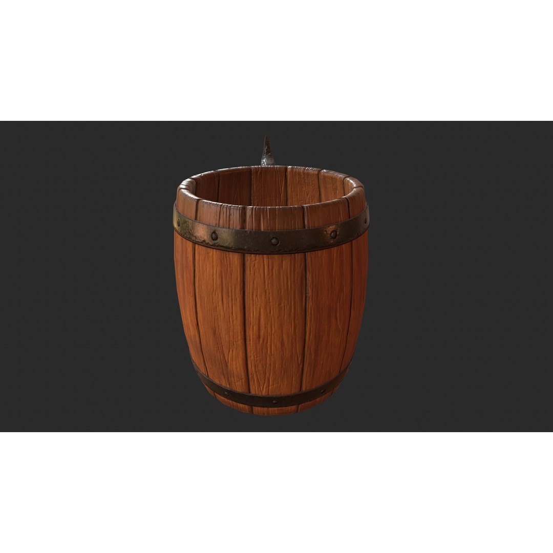Beer Mug 3D Model – Low Poly Game Ready Asset, FBX, OBJ - View 17