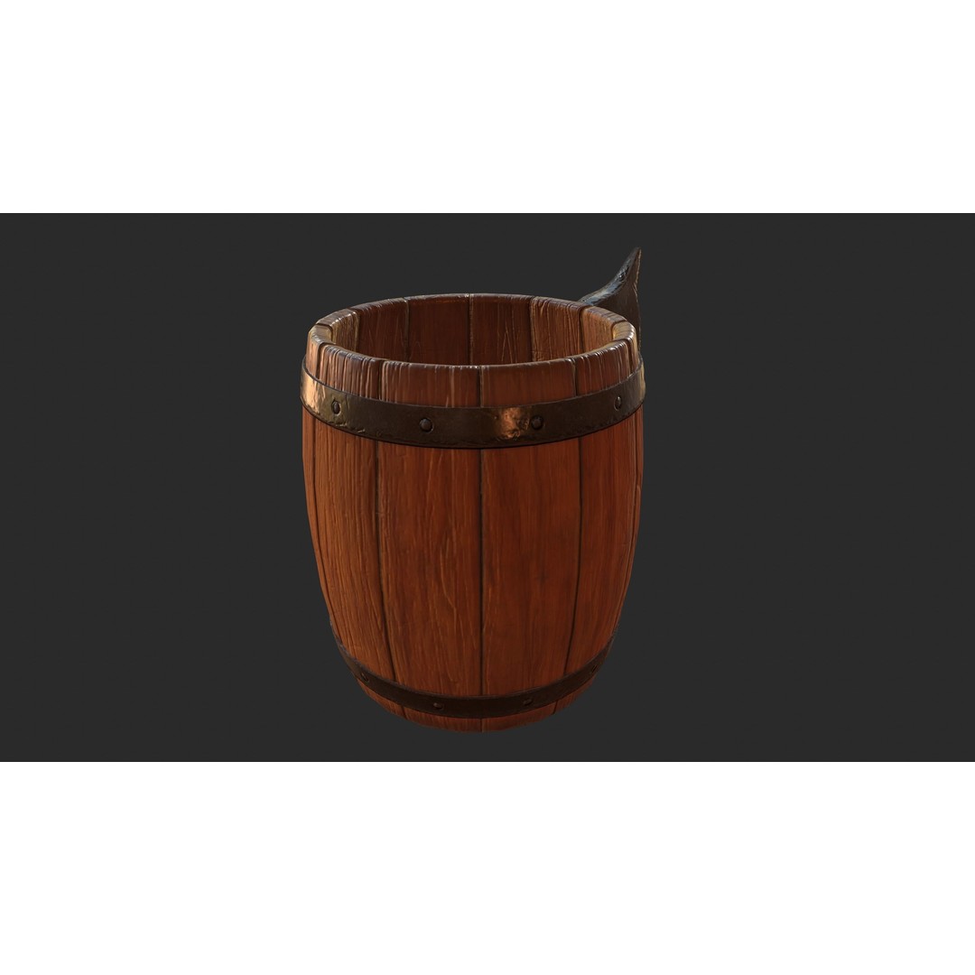 Beer Mug 3D Model – Low Poly Game Ready Asset, FBX, OBJ - View 18