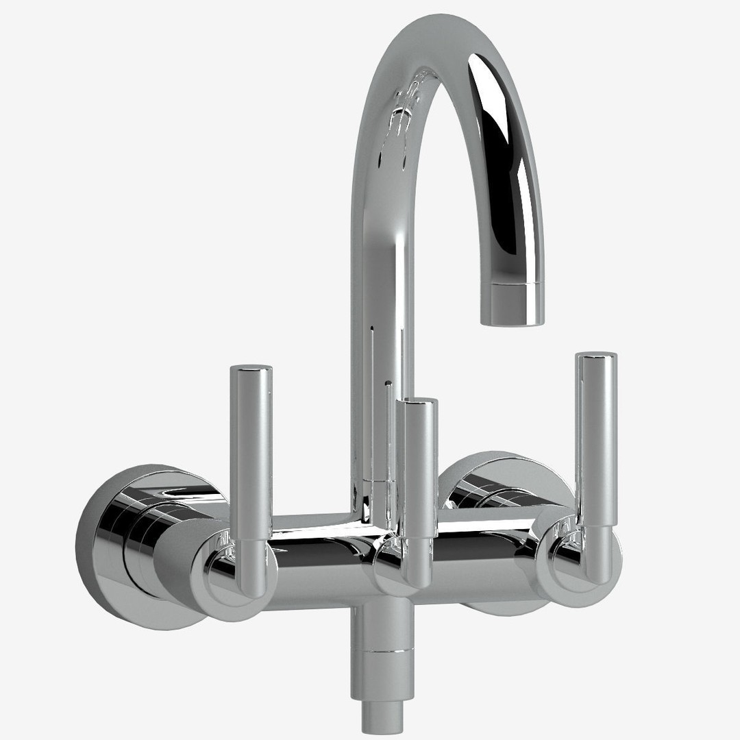 Dorn Bracht Bath Mixer Tap 3D Model – Realistic PBR Asset, FBX - View 3