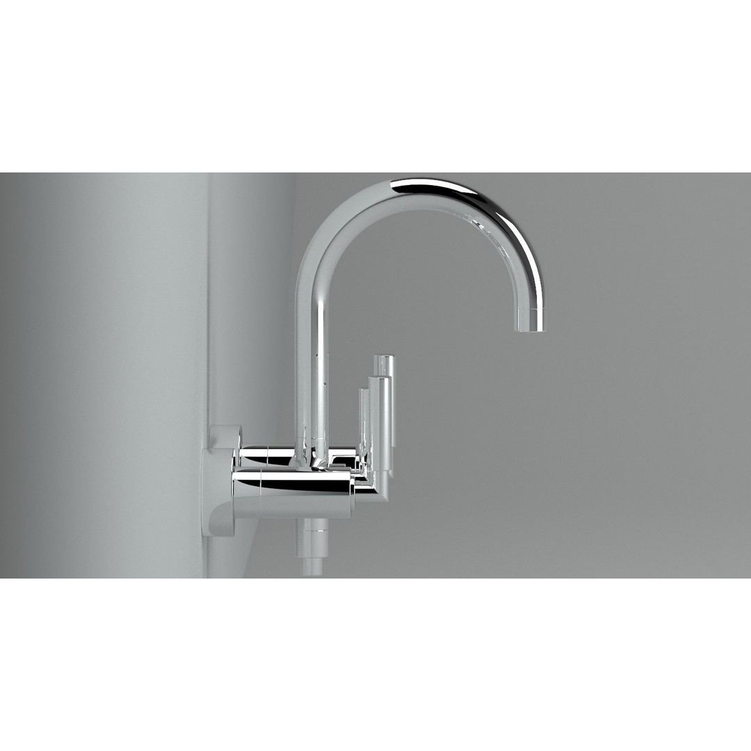 Dorn Bracht Bath Mixer Tap 3D Model – Realistic PBR Asset, FBX - View 4