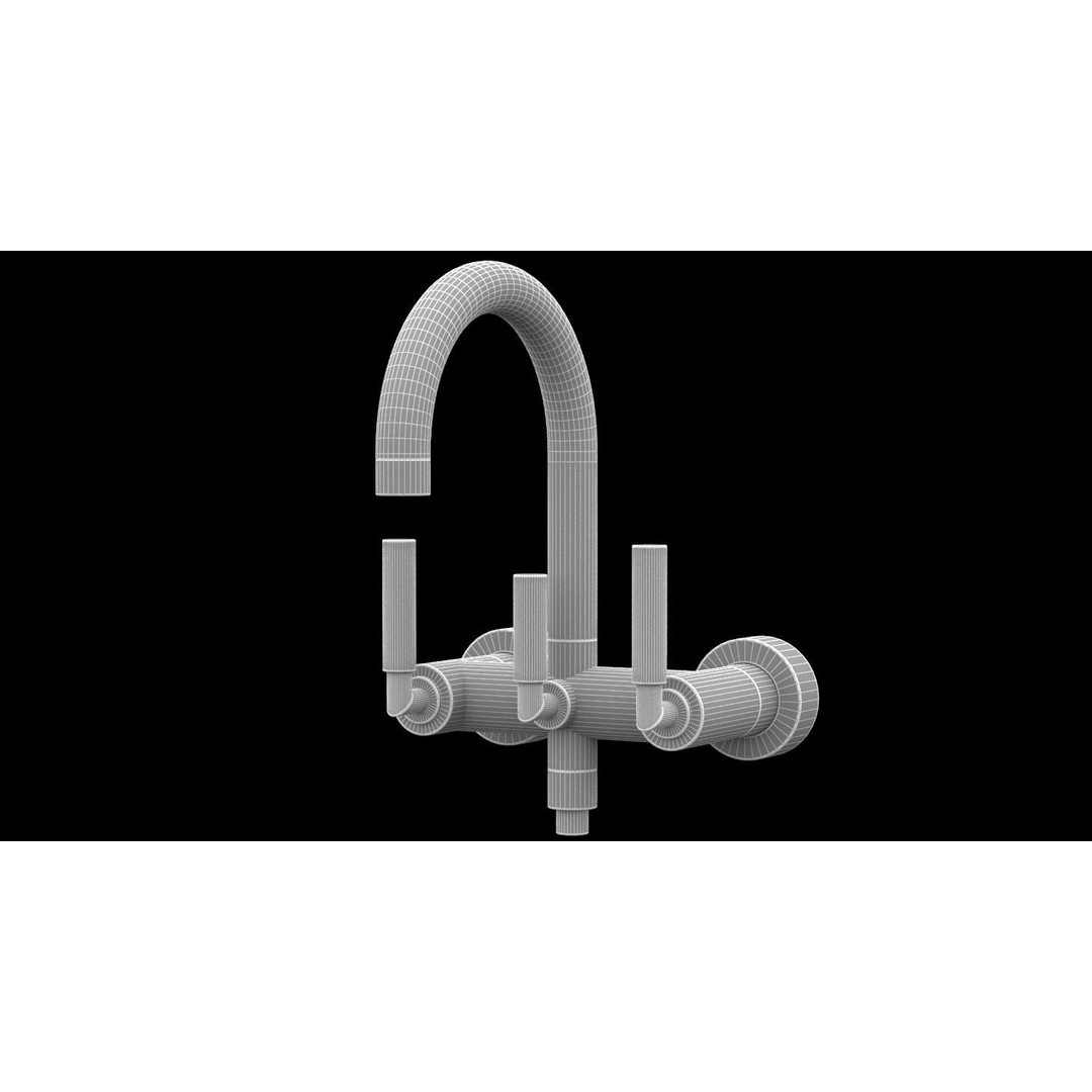 Dorn Bracht Bath Mixer Tap 3D Model – Realistic PBR Asset, FBX - View 6