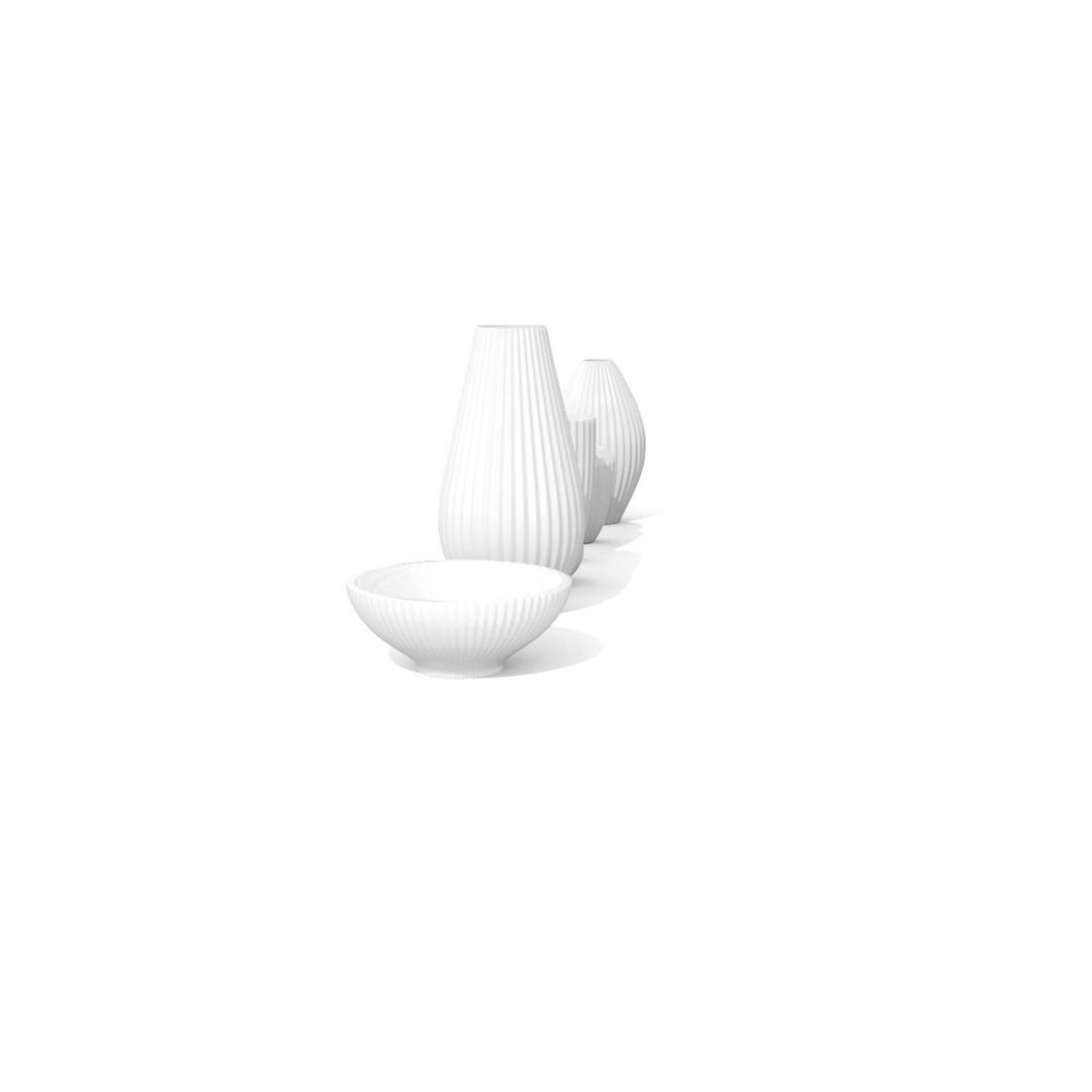 Stoneware Kitchen Accessories 3D Model – Low Poly PBR Dinnerware Set - View 16