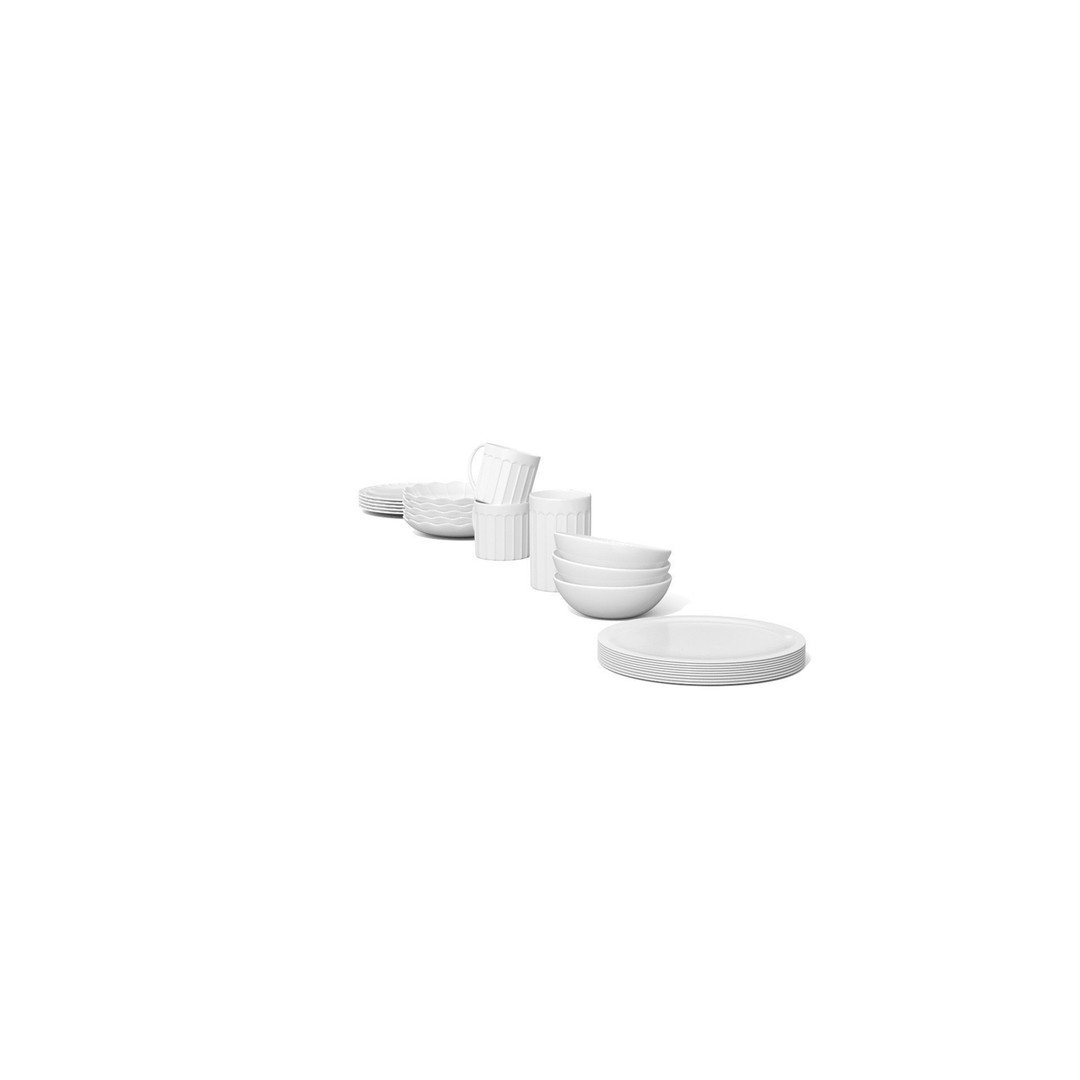 Stoneware Kitchen Accessories 3D Model – Low Poly PBR Dinnerware Set - View 30