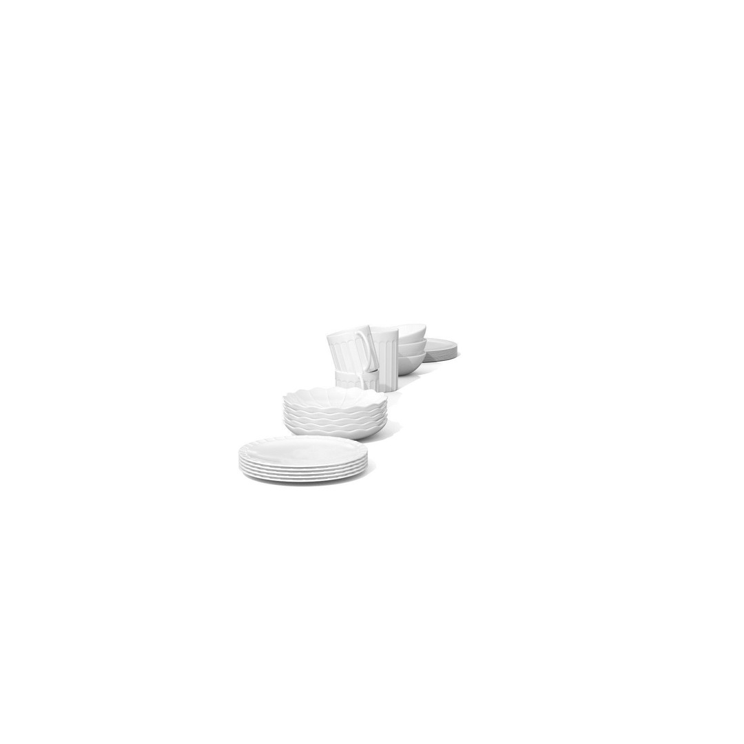 Stoneware Kitchen Accessories 3D Model – Low Poly PBR Dinnerware Set - View 35