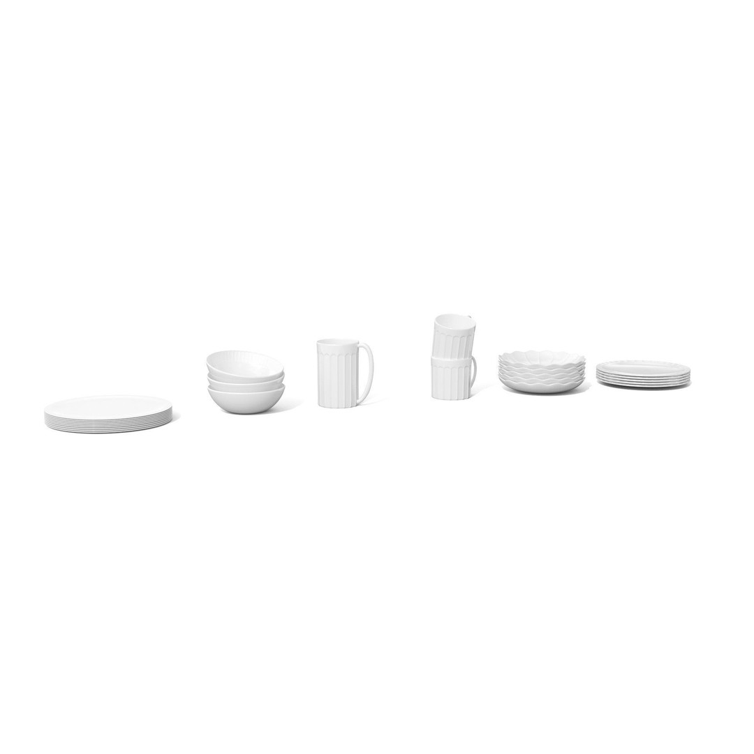 Stoneware Kitchen Accessories 3D Model – Low Poly PBR Dinnerware Set - View 39