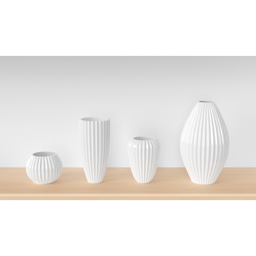 Stoneware Kitchen Accessories 3D Model – Low Poly PBR Dinnerware Set - View 5