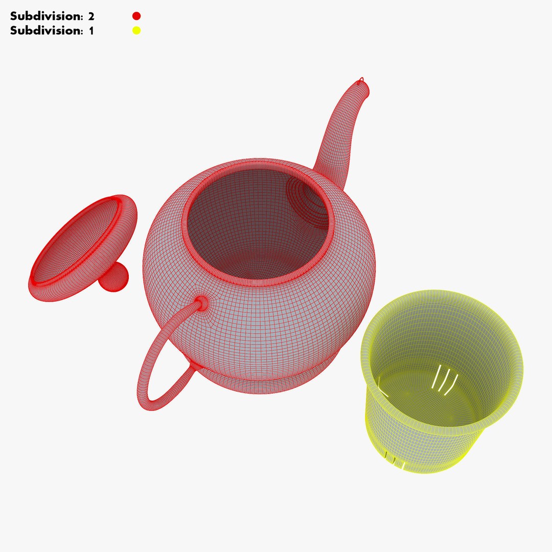 Glass Teapot 3D Model – Realistic Kitchenware with PBR Textures