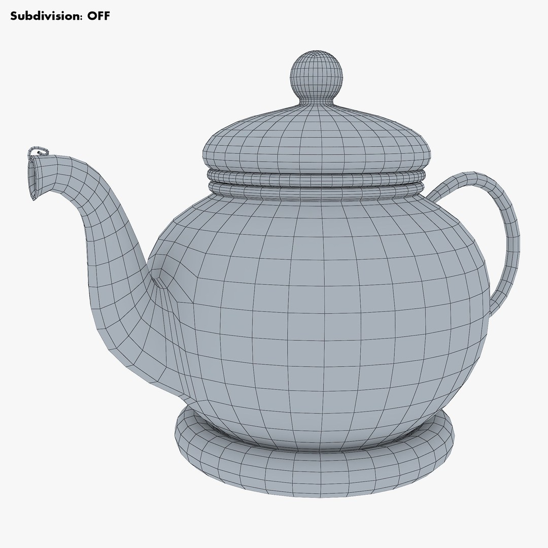 Glass Teapot 3D Model – Realistic Kitchenware with PBR Textures - View 11