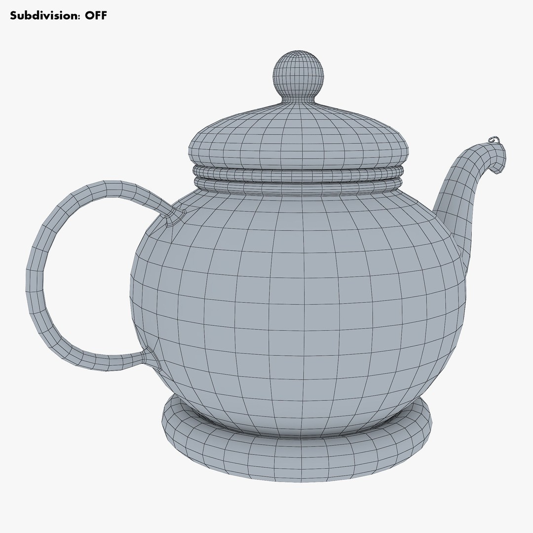 Glass Teapot 3D Model – Realistic Kitchenware with PBR Textures - View 13