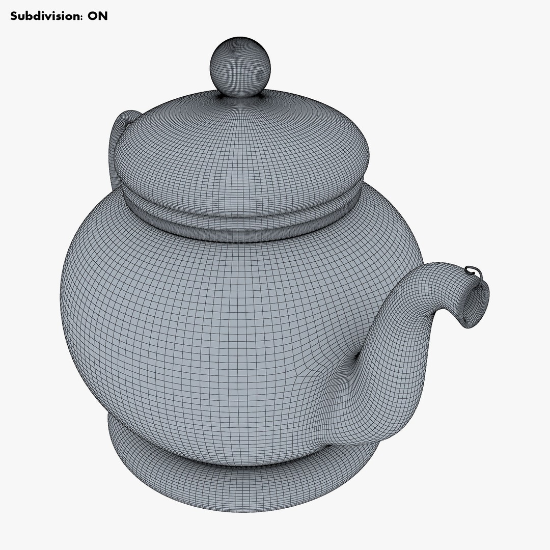 Glass Teapot 3D Model – Realistic Kitchenware with PBR Textures - View 14