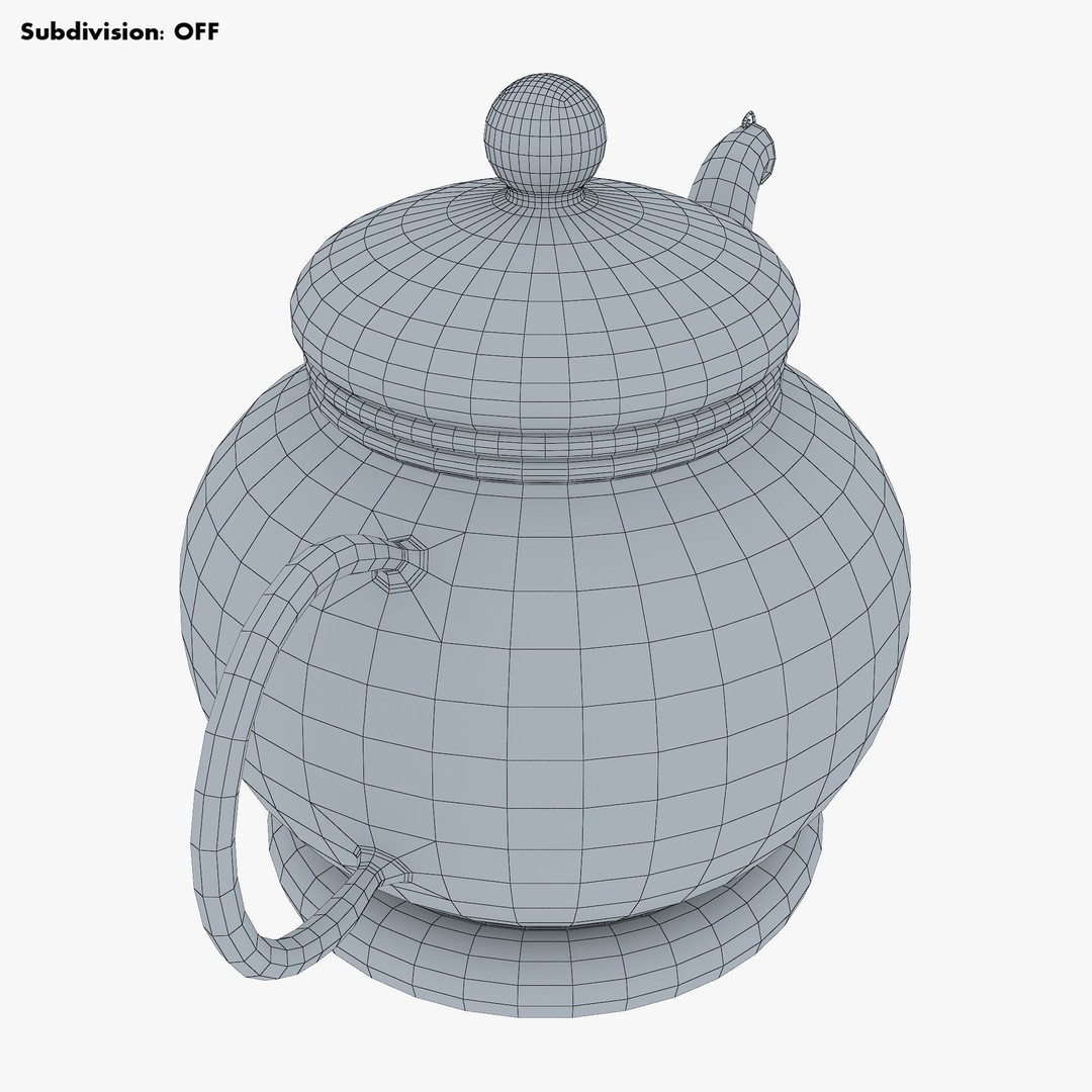 Glass Teapot 3D Model – Realistic Kitchenware with PBR Textures - View 19