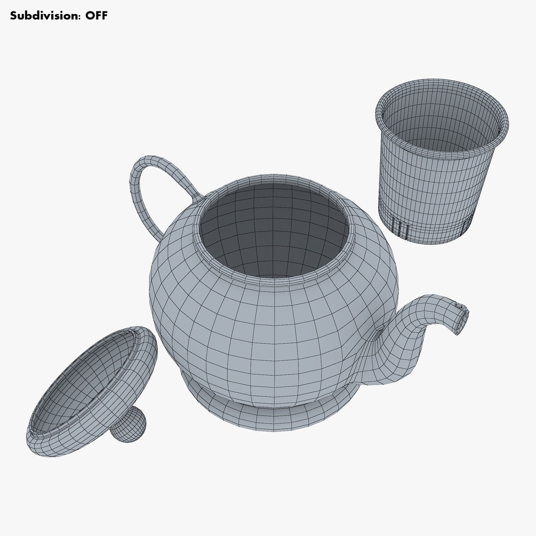 Glass Teapot 3D Model – Realistic Kitchenware with PBR Textures - View 21