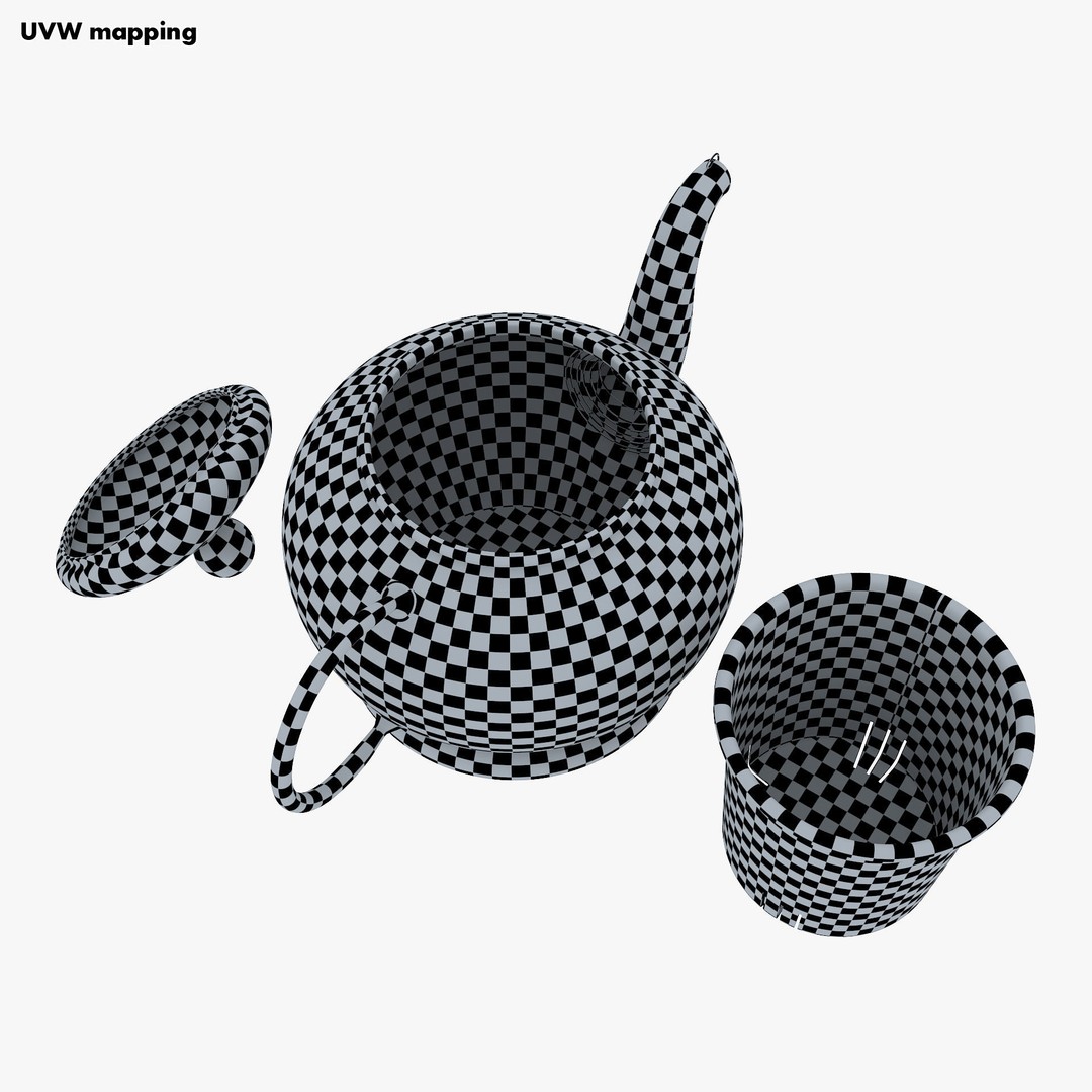 Glass Teapot 3D Model – Realistic Kitchenware with PBR Textures - View 27