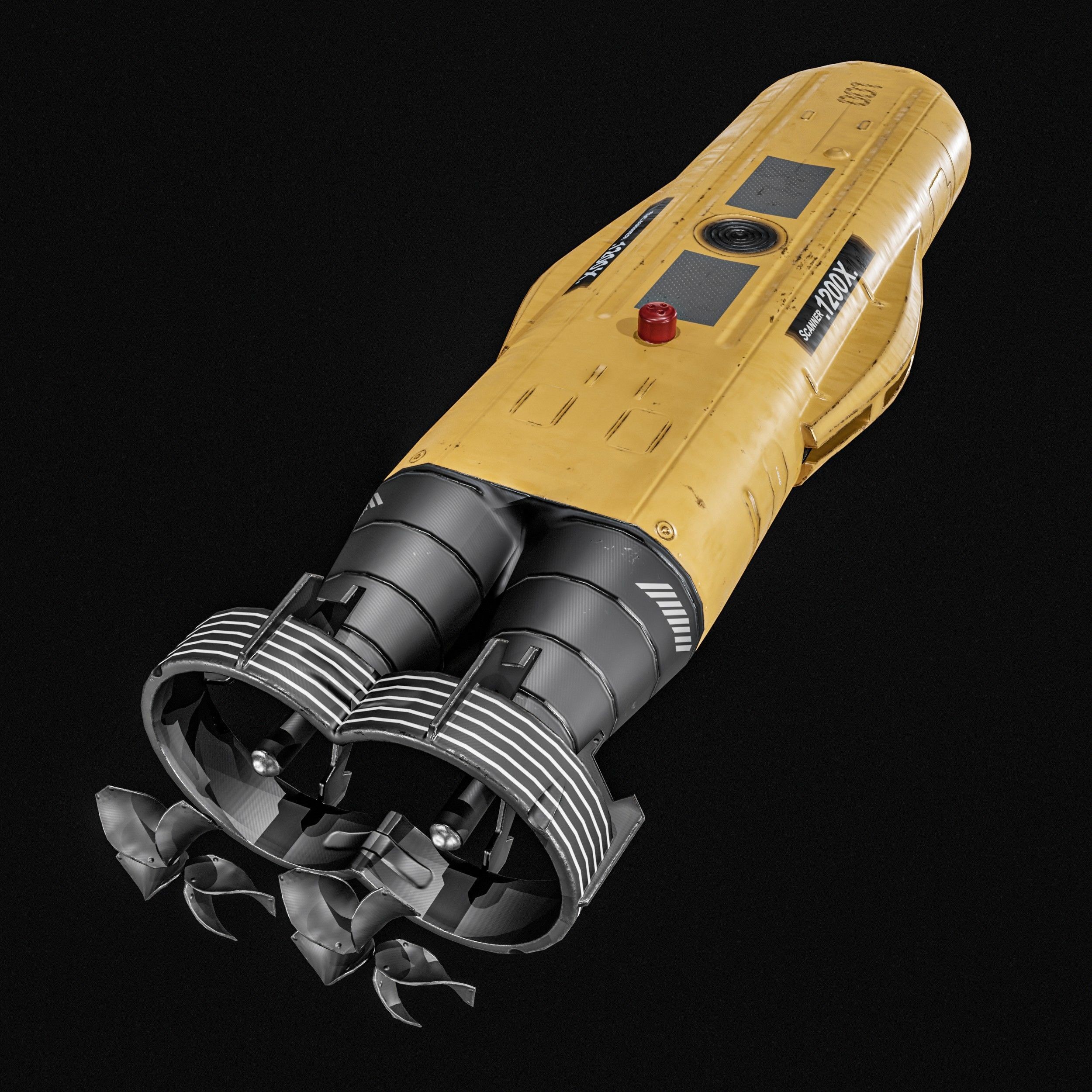 Autonomous Underwater Vehicle - Low-Poly Game-Ready 3D Model - View 10