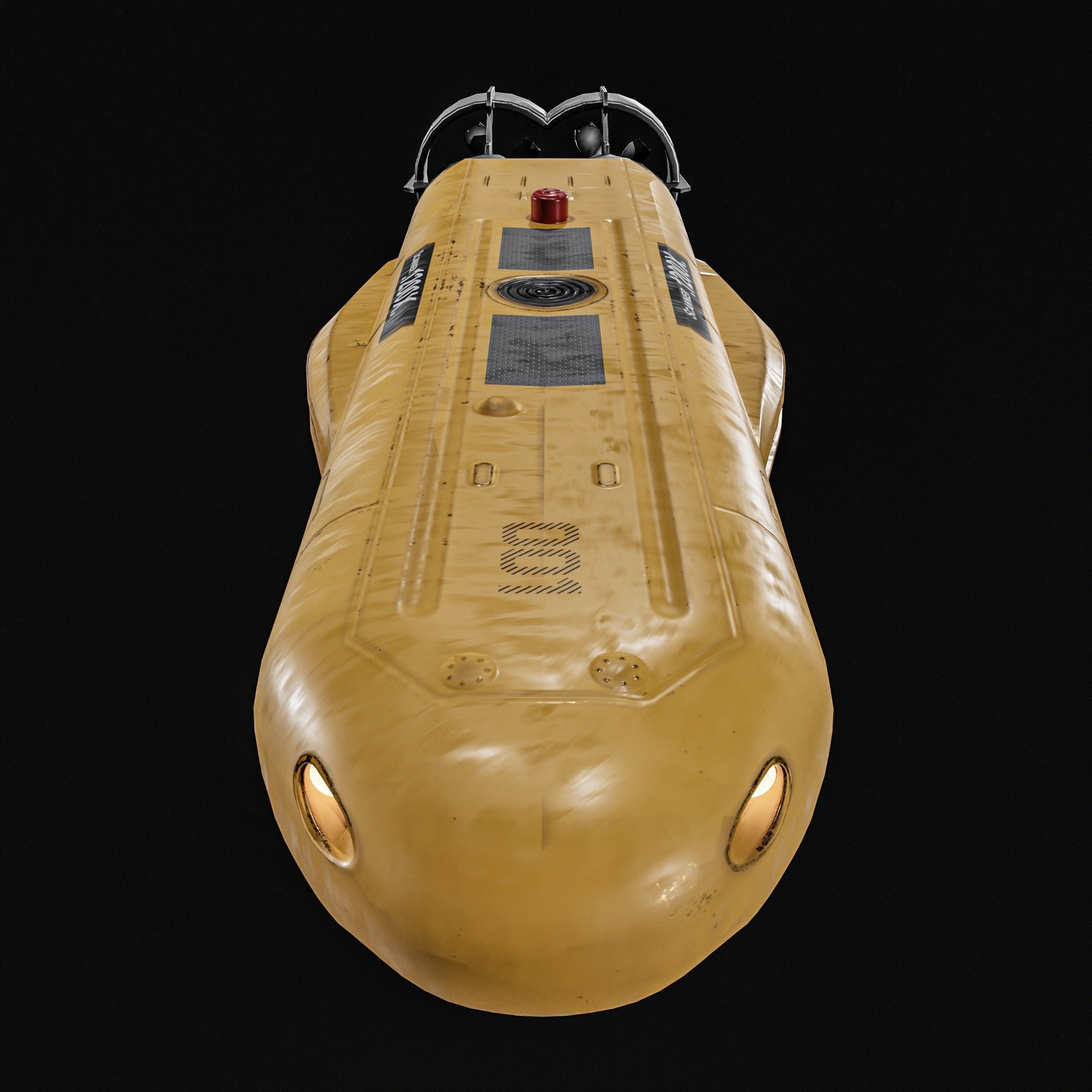 Autonomous Underwater Vehicle - Low-Poly Game-Ready 3D Model - View 11