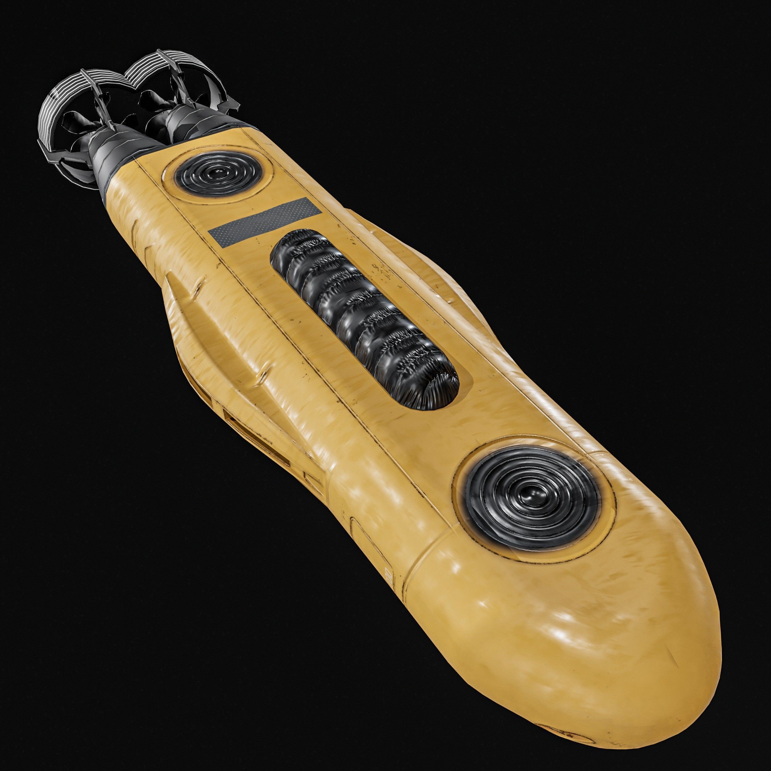Autonomous Underwater Vehicle - Low-Poly Game-Ready 3D Model - View 13