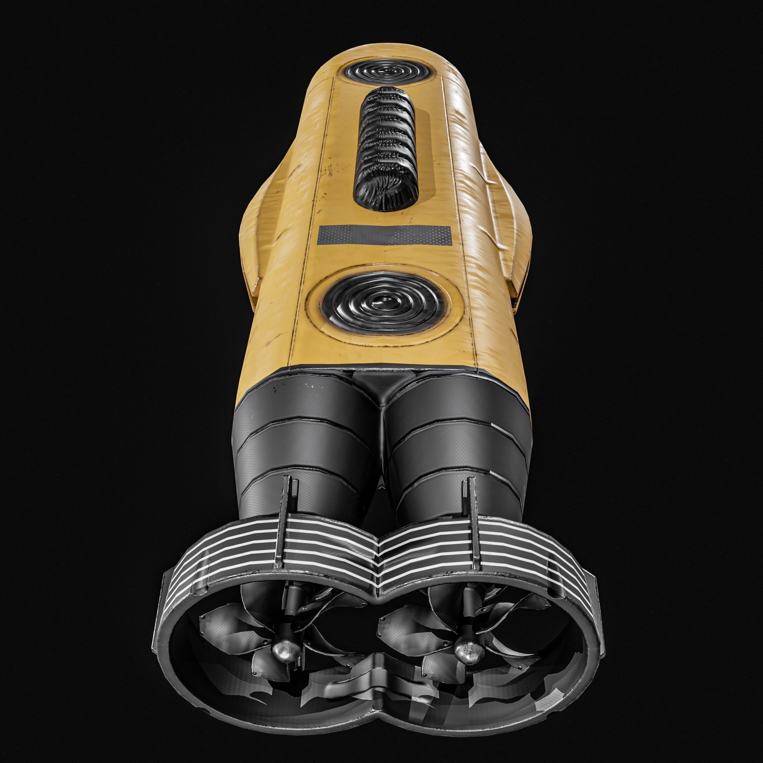 Autonomous Underwater Vehicle - Low-Poly Game-Ready 3D Model - View 15