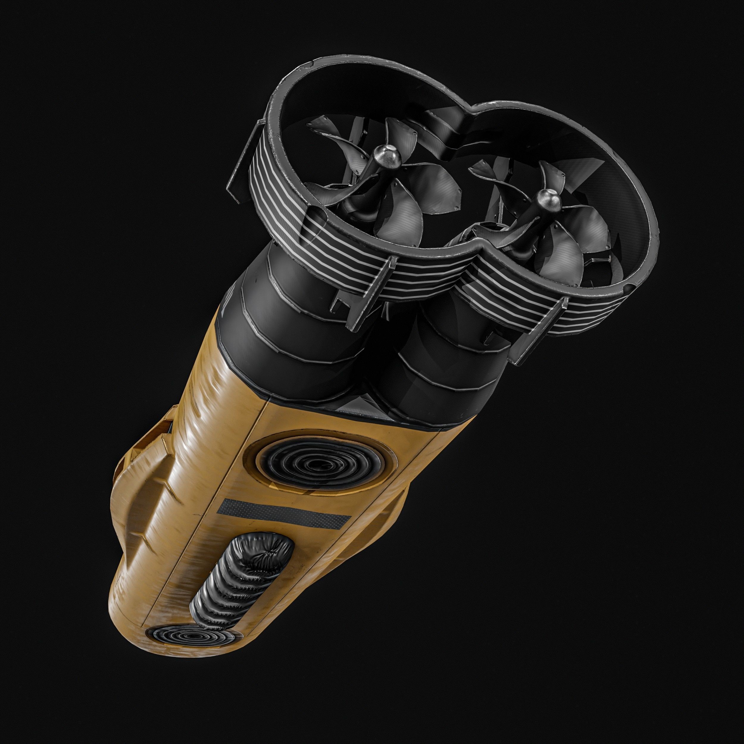 Autonomous Underwater Vehicle - Low-Poly Game-Ready 3D Model - View 16