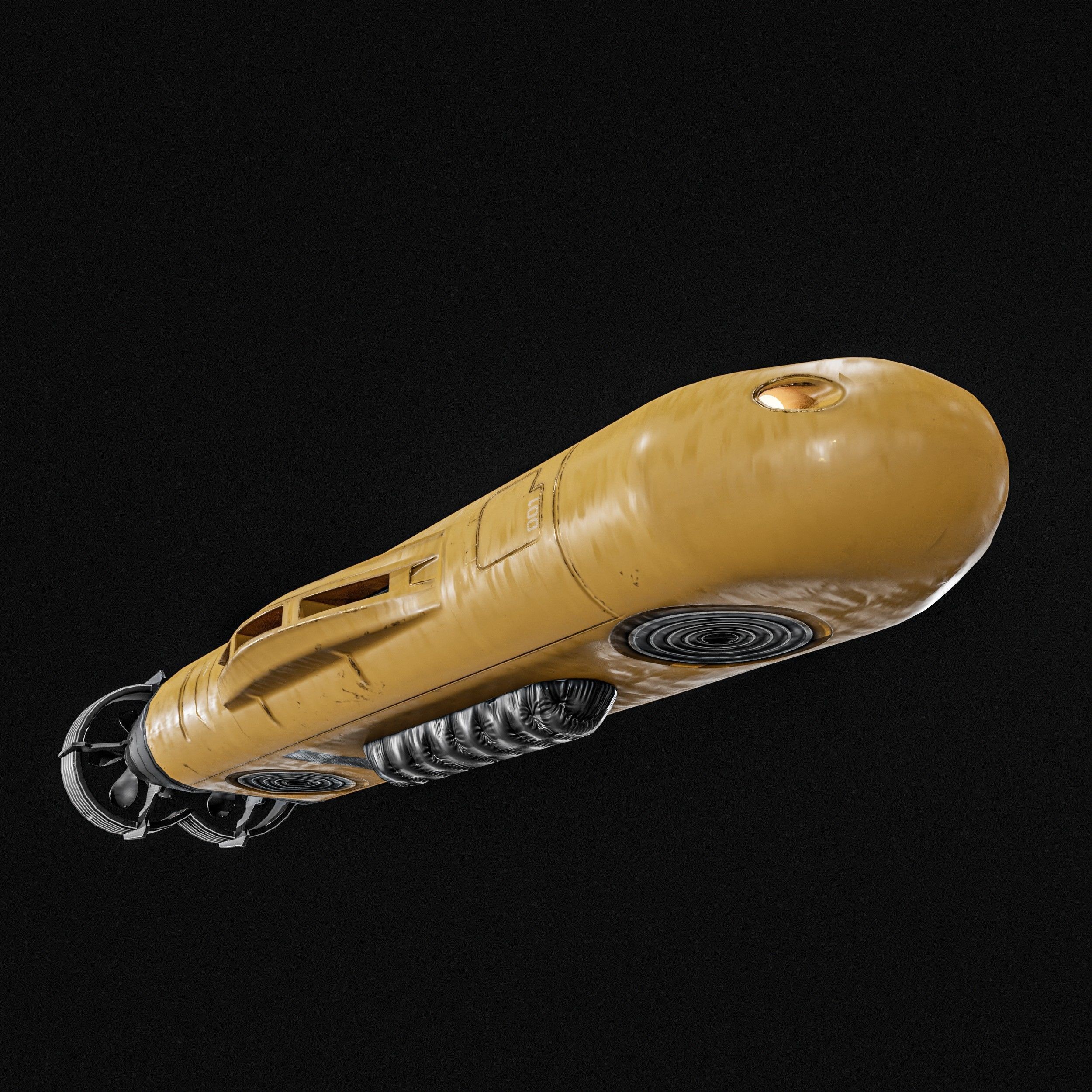 Autonomous Underwater Vehicle - Low-Poly Game-Ready 3D Model - View 18