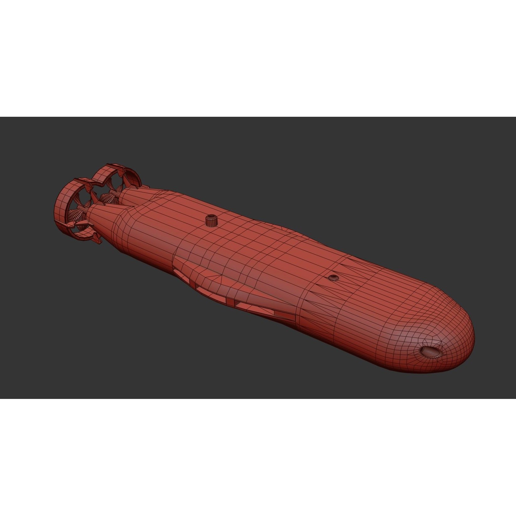 Autonomous Underwater Vehicle - Low-Poly Game-Ready 3D Model - View 24