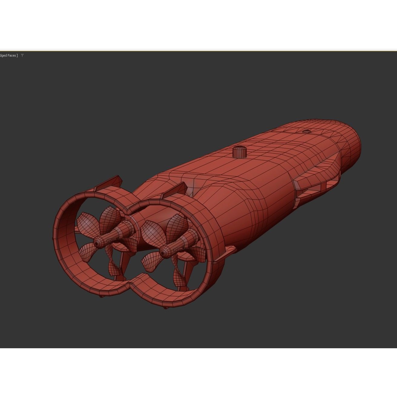 Autonomous Underwater Vehicle - Low-Poly Game-Ready 3D Model - View 25