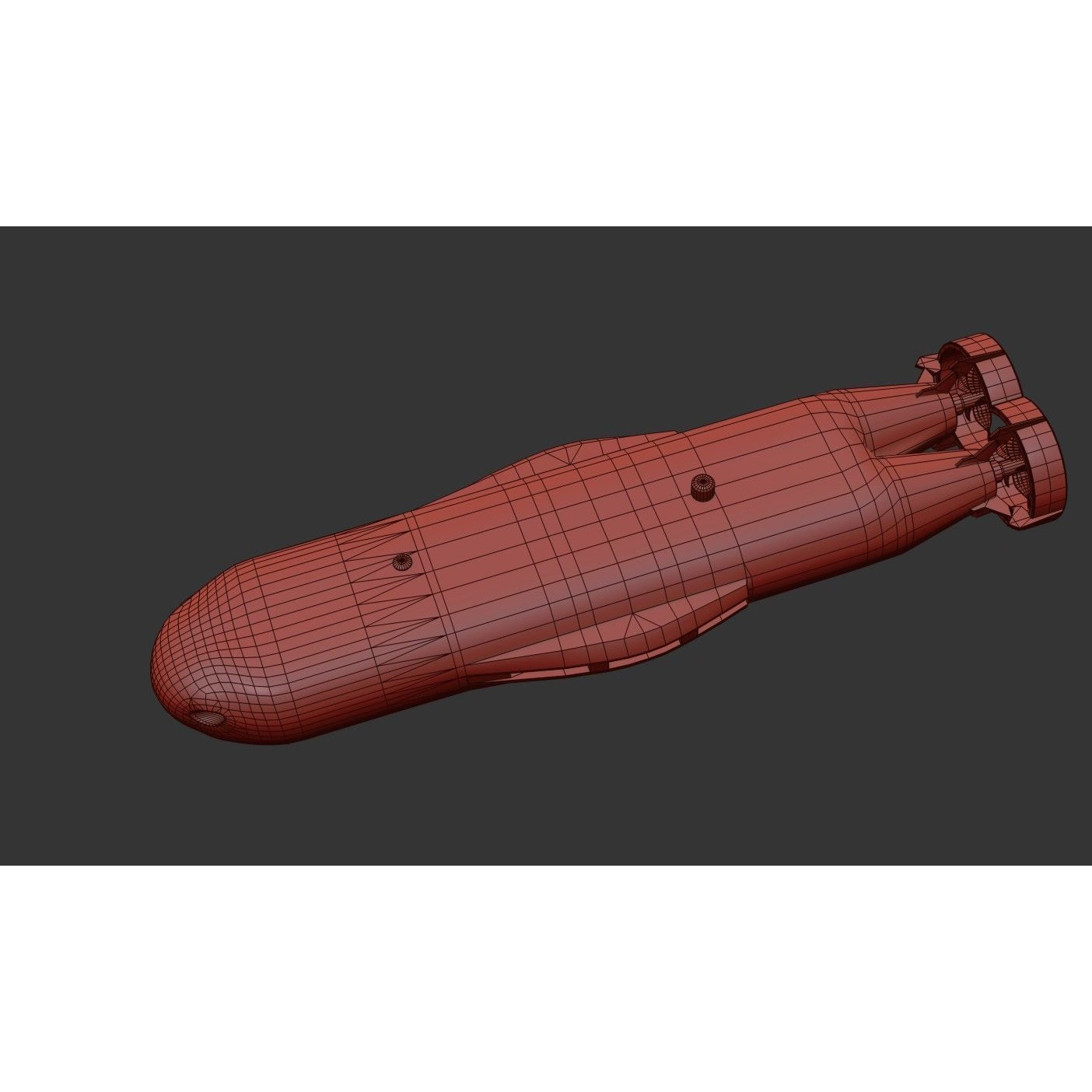Autonomous Underwater Vehicle - Low-Poly Game-Ready 3D Model - View 27