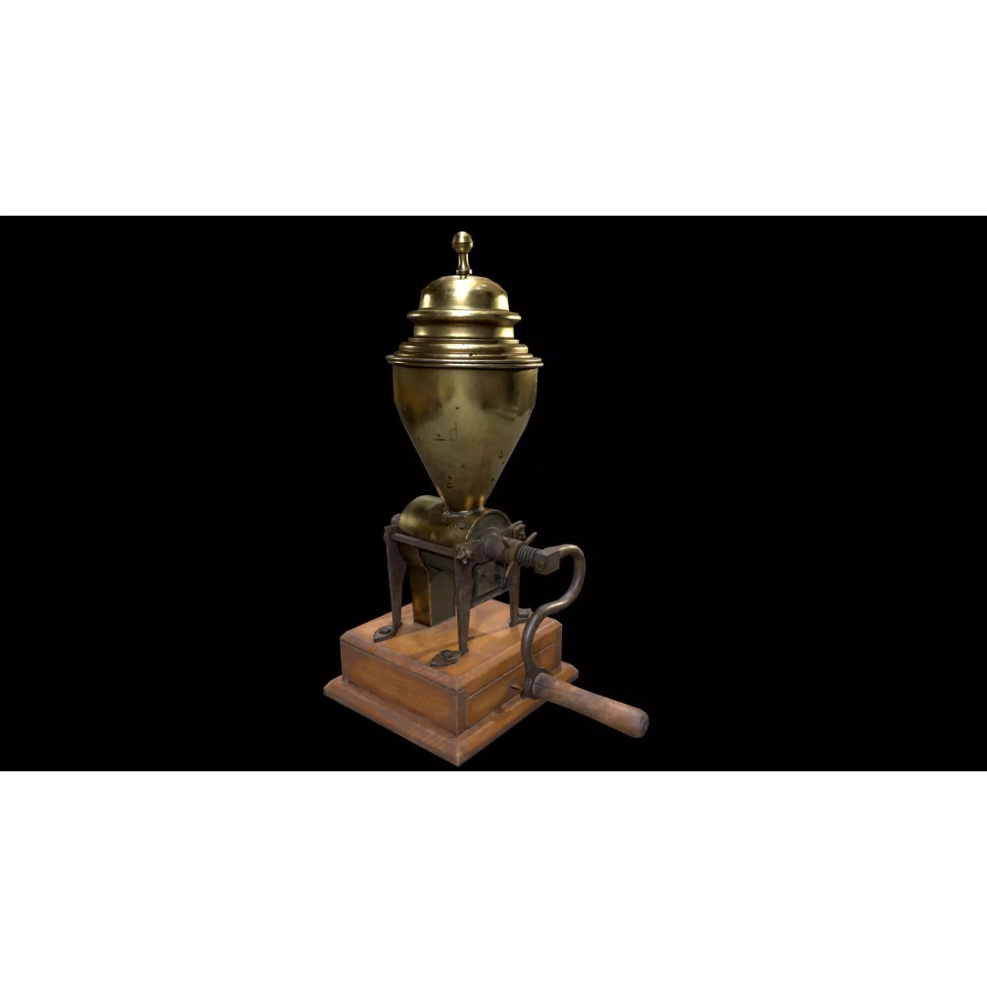 Coffee Grinder 3D Model – Low Poly PBR Game Asset, FBX - View 2