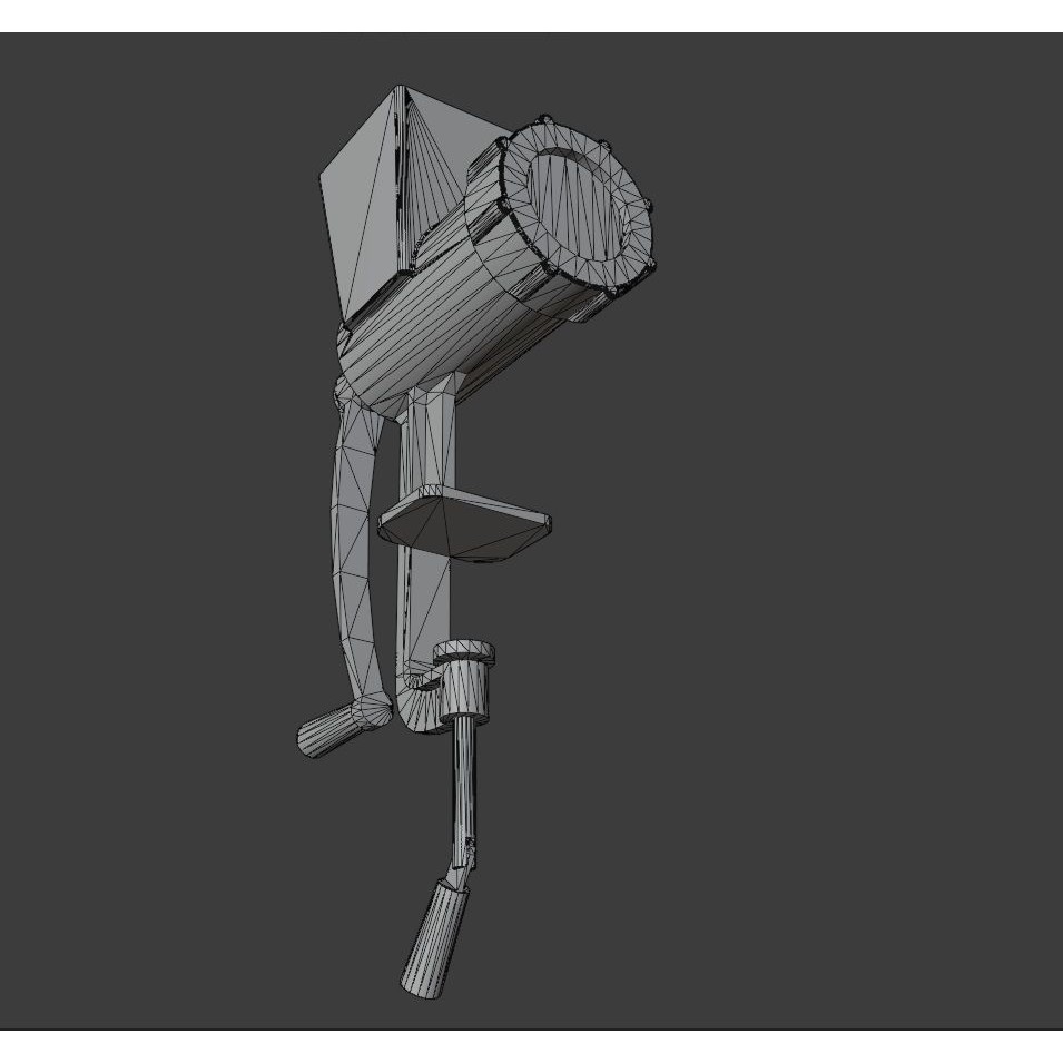 Old Meat Grinder 3D Model – Low Poly Vintage Kitchen Appliance, FBX - View 11