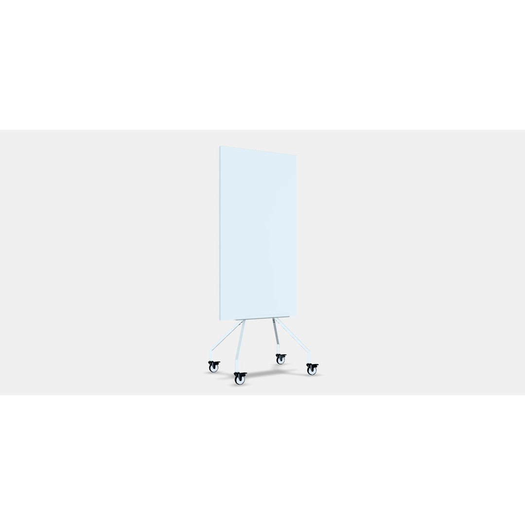 ELLOVEN Whiteboard 3D Model – Low-Poly Mobile Noticeboard, FBX