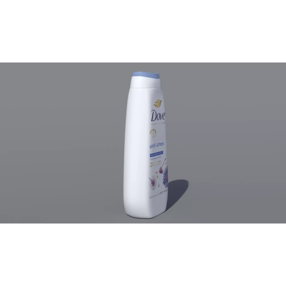 Dove Advanced Care Anti-Stress Body Wash 3D Model – PBR Textured Formats - View 4