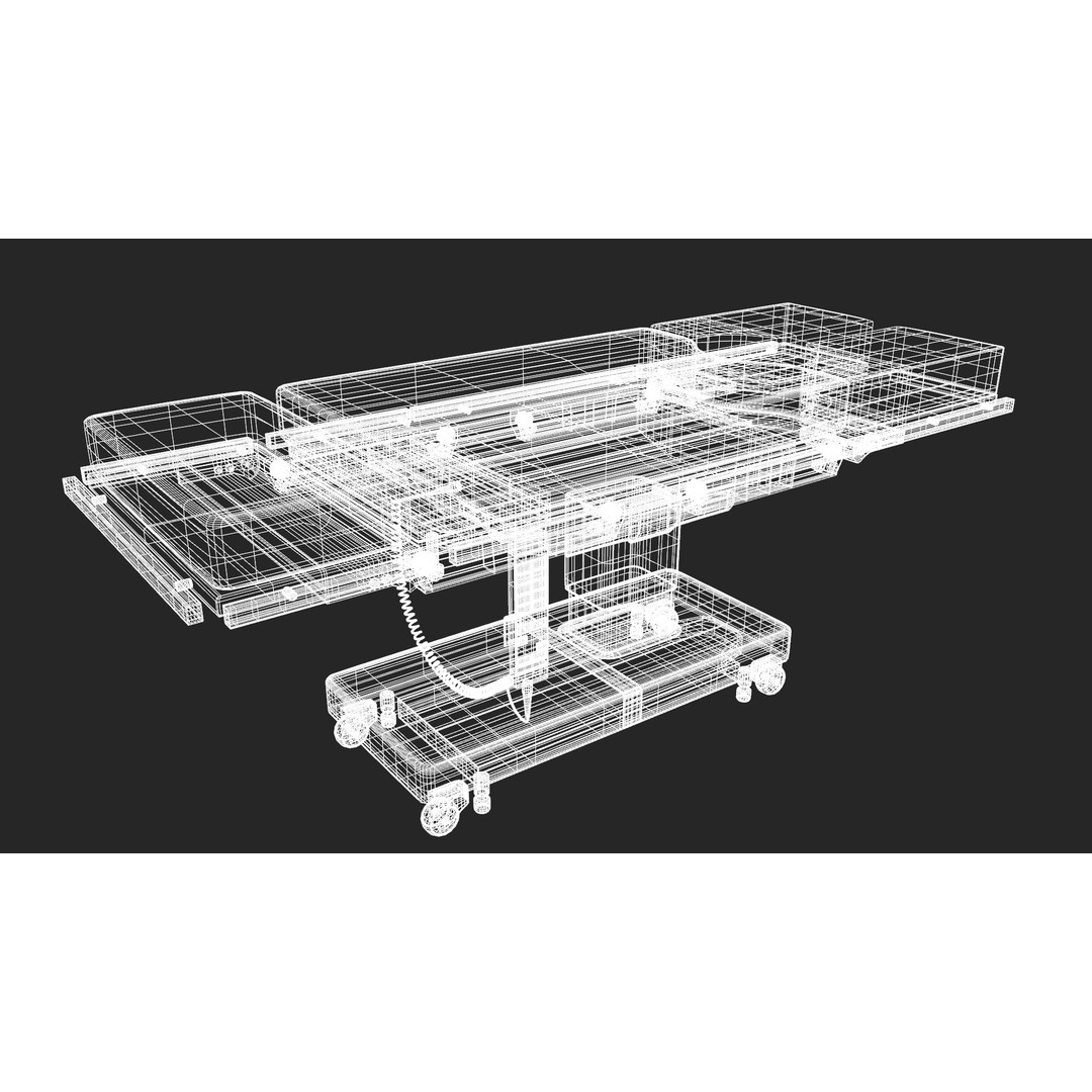 Operation Table 3D Model – Low Poly Game-Ready PBR Asset, FBX