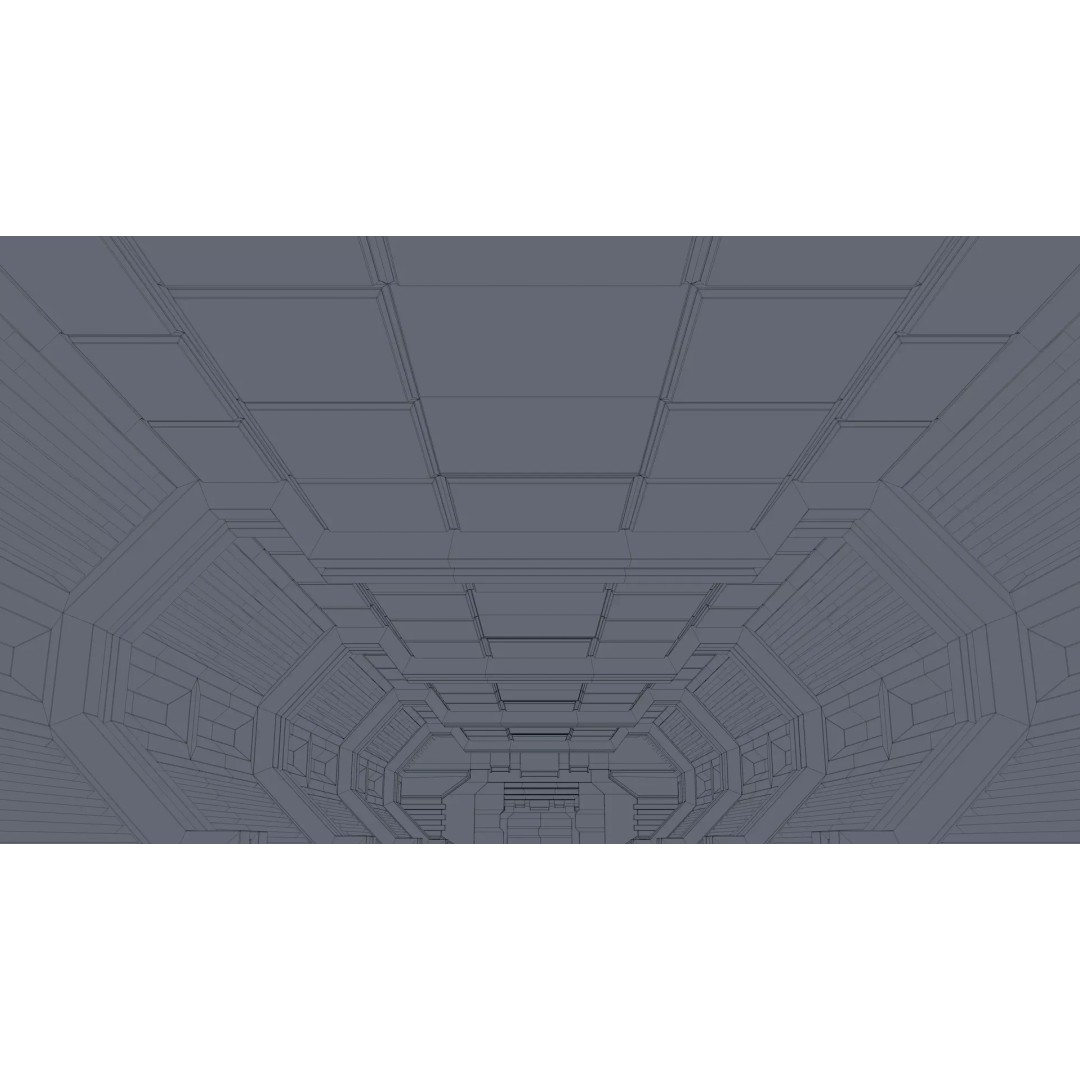 Sci Fi Corridor 3D Model – High Poly Interior Asset, FBX, OBJ - View 18