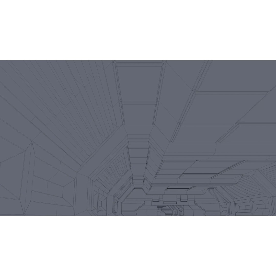 Sci Fi Corridor 3D Model – High Poly Interior Asset, FBX, OBJ - View 19