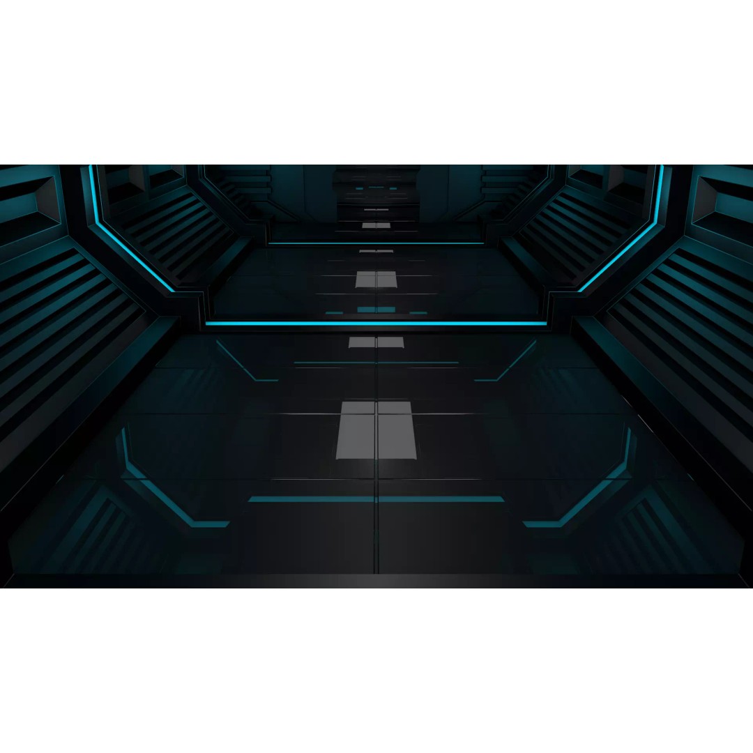 Sci Fi Corridor 3D Model – High Poly Interior Asset, FBX, OBJ - View 5