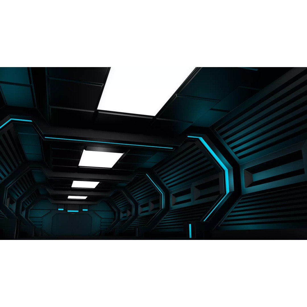 Sci Fi Corridor 3D Model – High Poly Interior Asset, FBX, OBJ - View 9