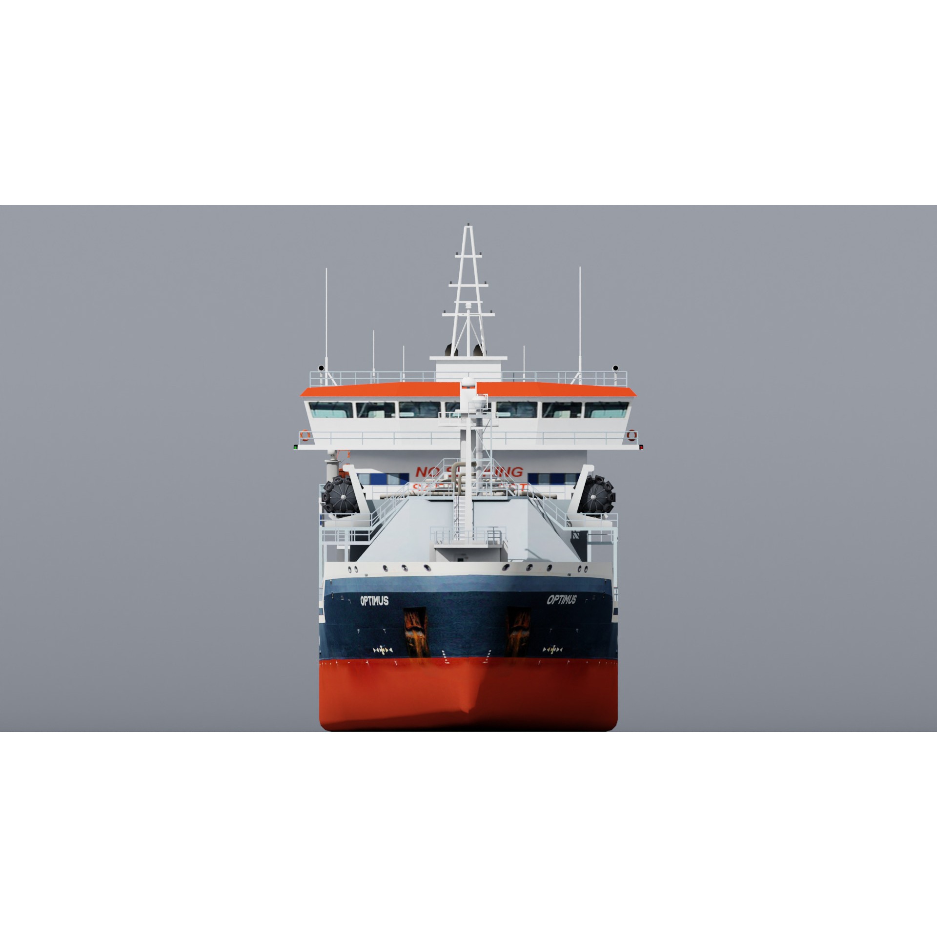 LNG Bunkering Vessel - Low-Poly Game-Ready 3D Model - View 3