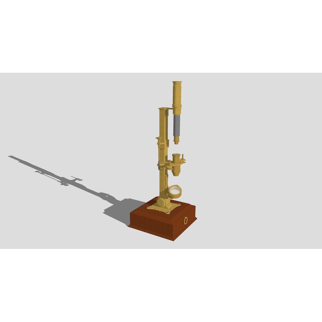 1780 Microscope 3D Model – Vintage Laboratory Asset, FBX
