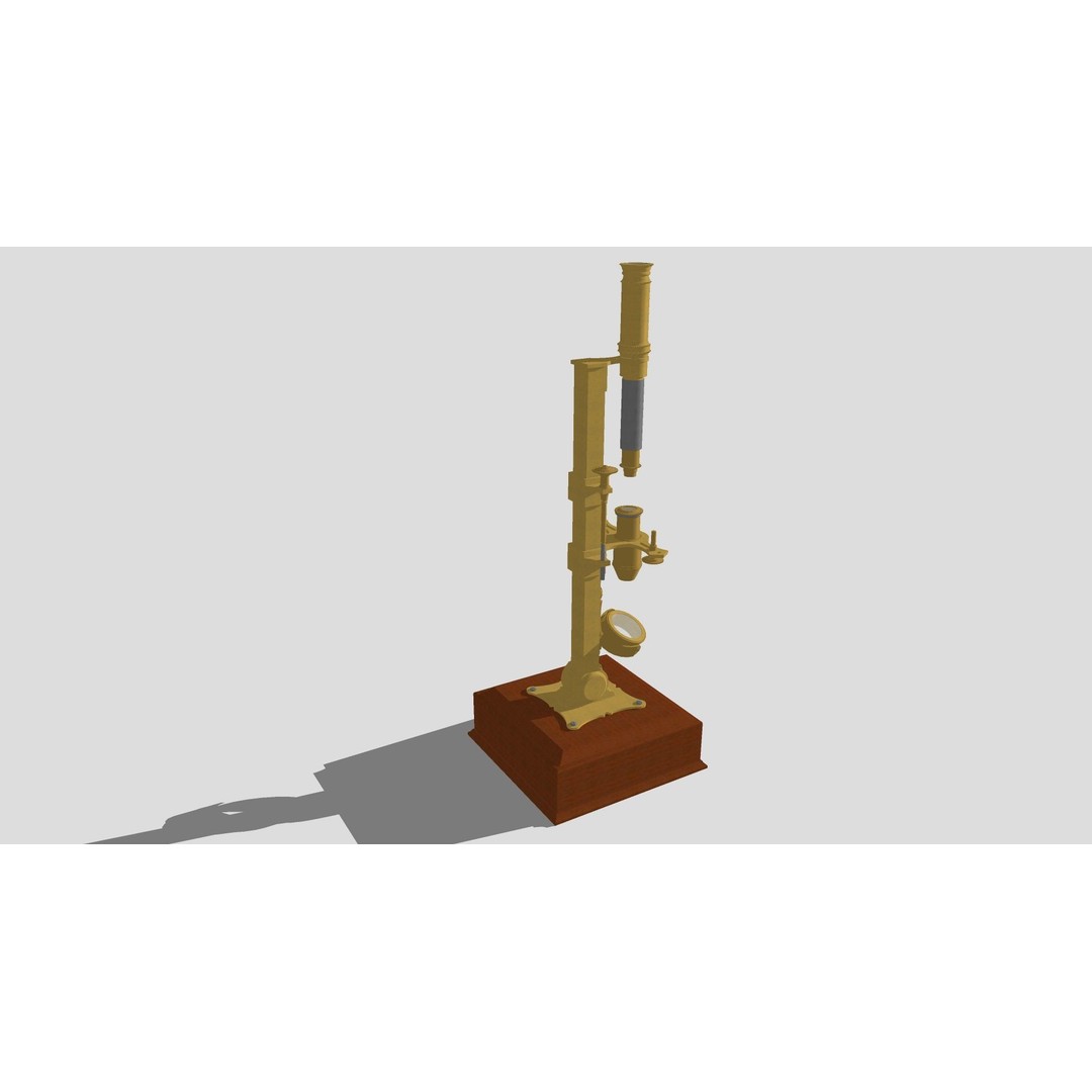 1780 Microscope 3D Model – Vintage Laboratory Asset, FBX - View 5