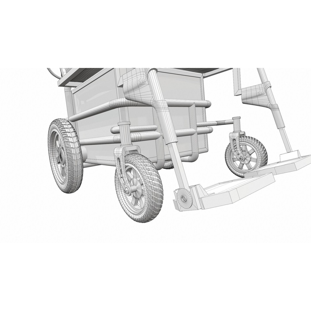 Electric Wheelchair 3D Model – High Poly PBR Asset for Medical Visualization