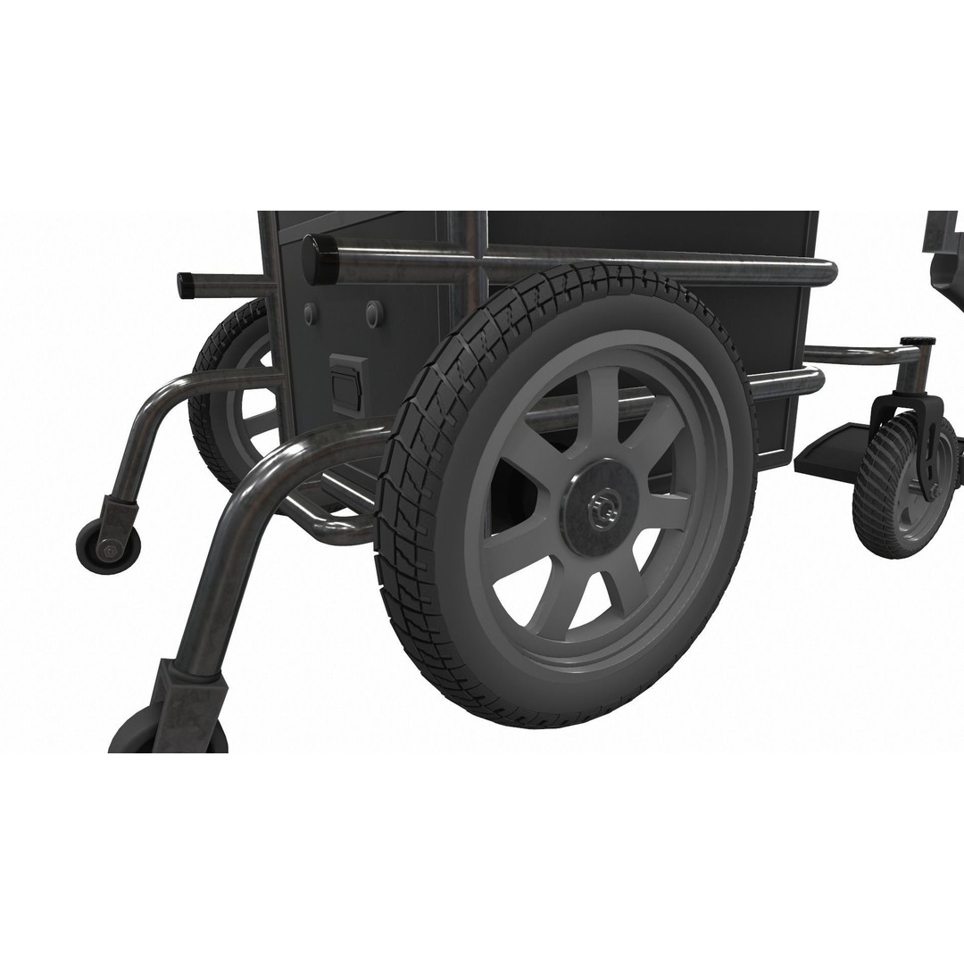 Electric Wheelchair 3D Model – High Poly PBR Asset for Medical Visualization - View 10