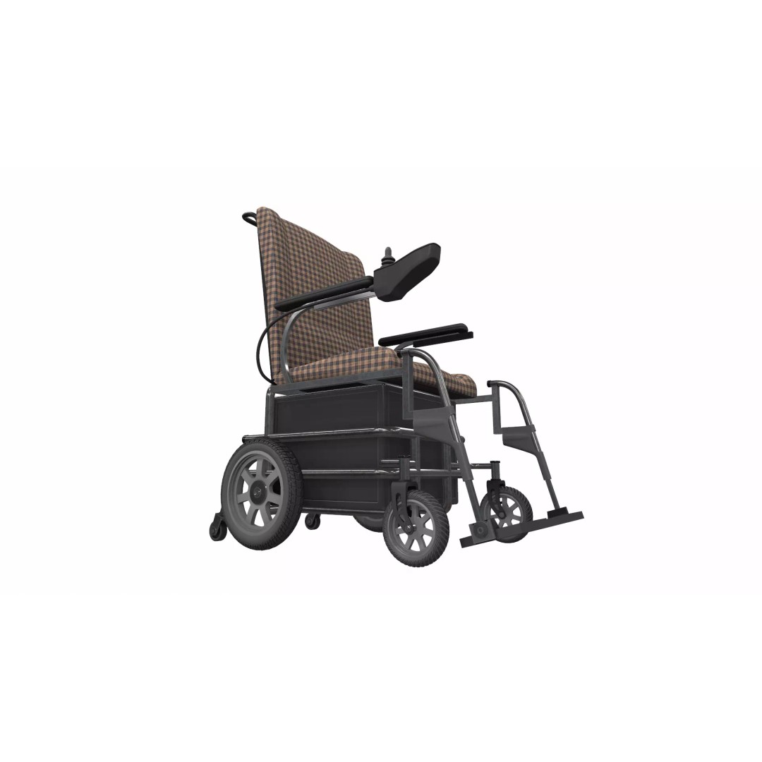 Electric Wheelchair 3D Model – High Poly PBR Asset for Medical Visualization - View 2