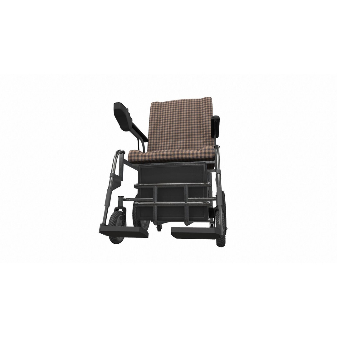 Electric Wheelchair 3D Model – High Poly PBR Asset for Medical Visualization - View 3