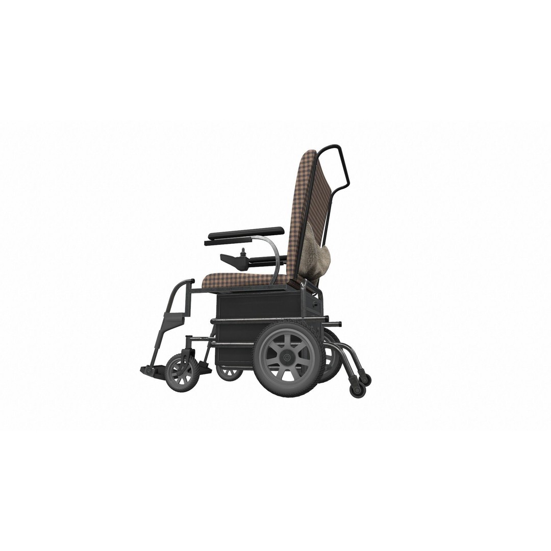 Electric Wheelchair 3D Model – High Poly PBR Asset for Medical Visualization - View 4