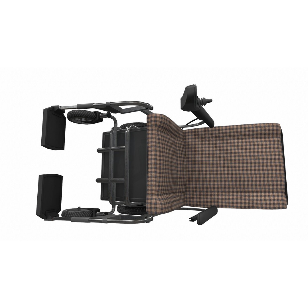 Electric Wheelchair 3D Model – High Poly PBR Asset for Medical Visualization - View 7