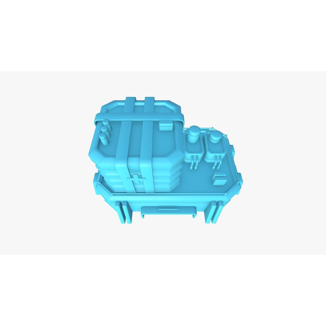 SciFi Hospital 3D Model – Low Poly Exterior Design, FBX, OBJ - View 14