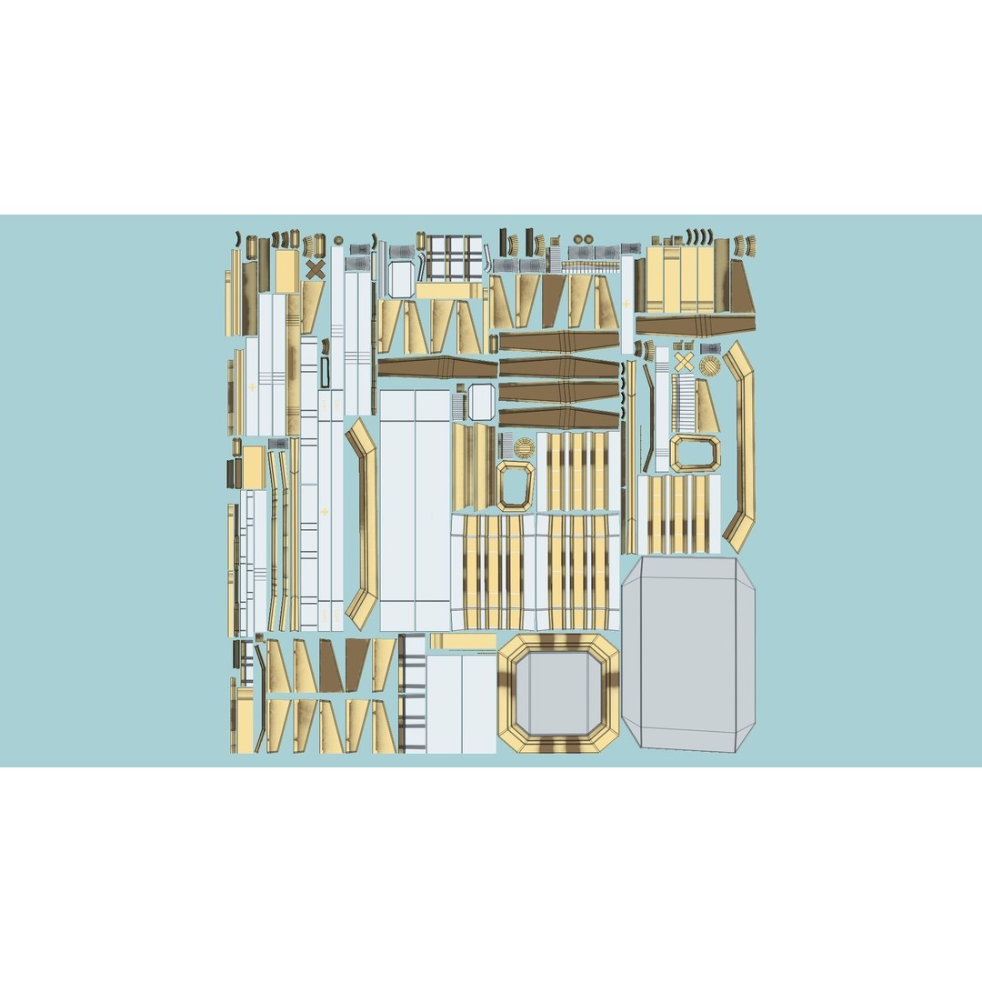 SciFi Hospital 3D Model – Low Poly Exterior Design, FBX, OBJ - View 8