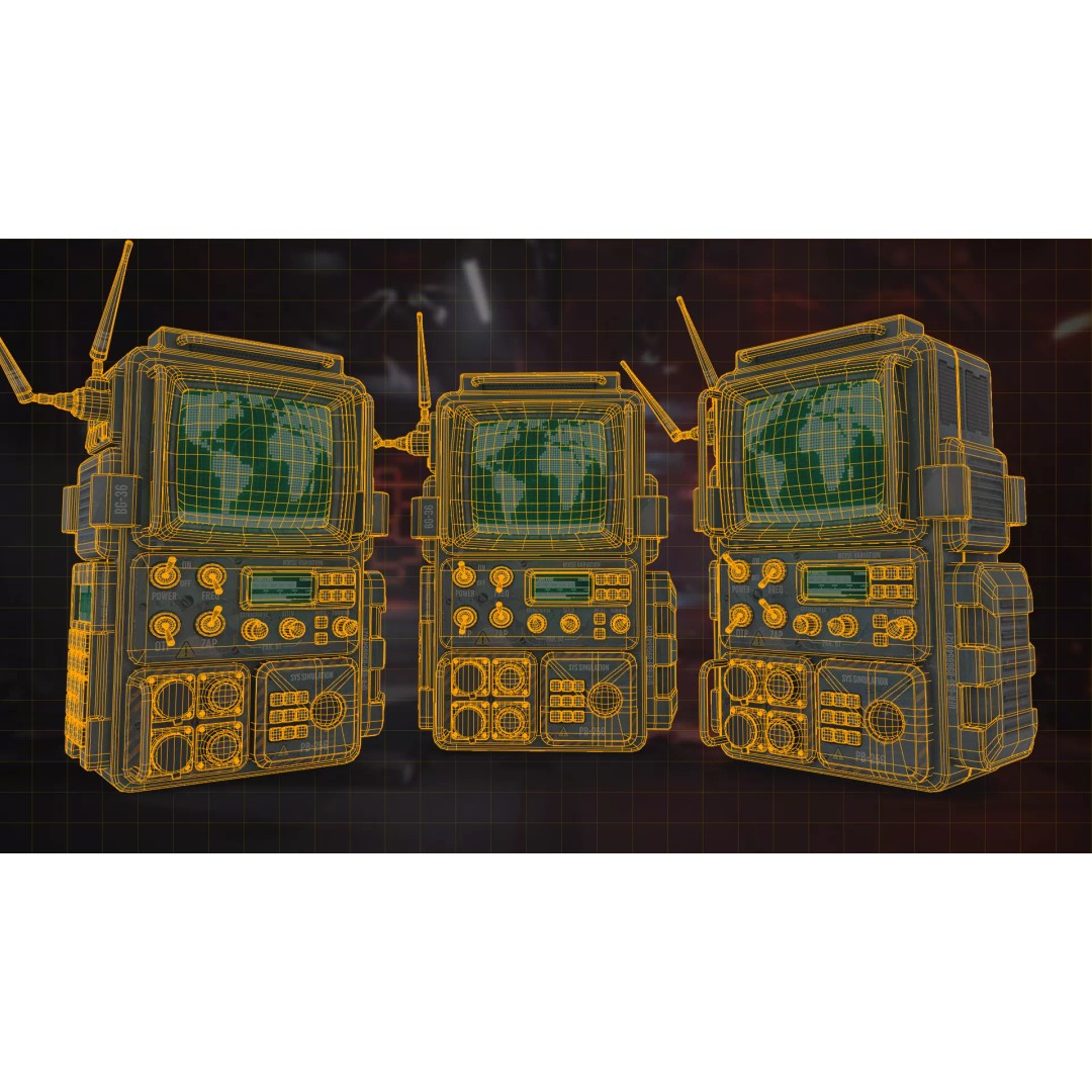 Retro Sci-Fi Computer 3D Model – Low Poly Game Asset, FBX, PBR - View 17