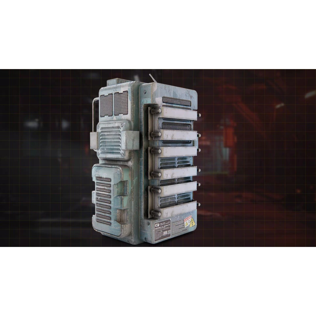 Retro Sci-Fi Computer 3D Model – Low Poly Game Asset, FBX, PBR - View 8