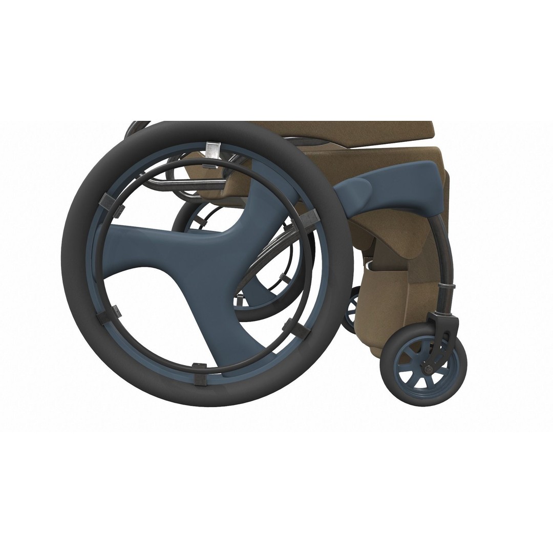Wheelchair 3D Model – High Poly PBR Asset for Medical Visualization - View 11
